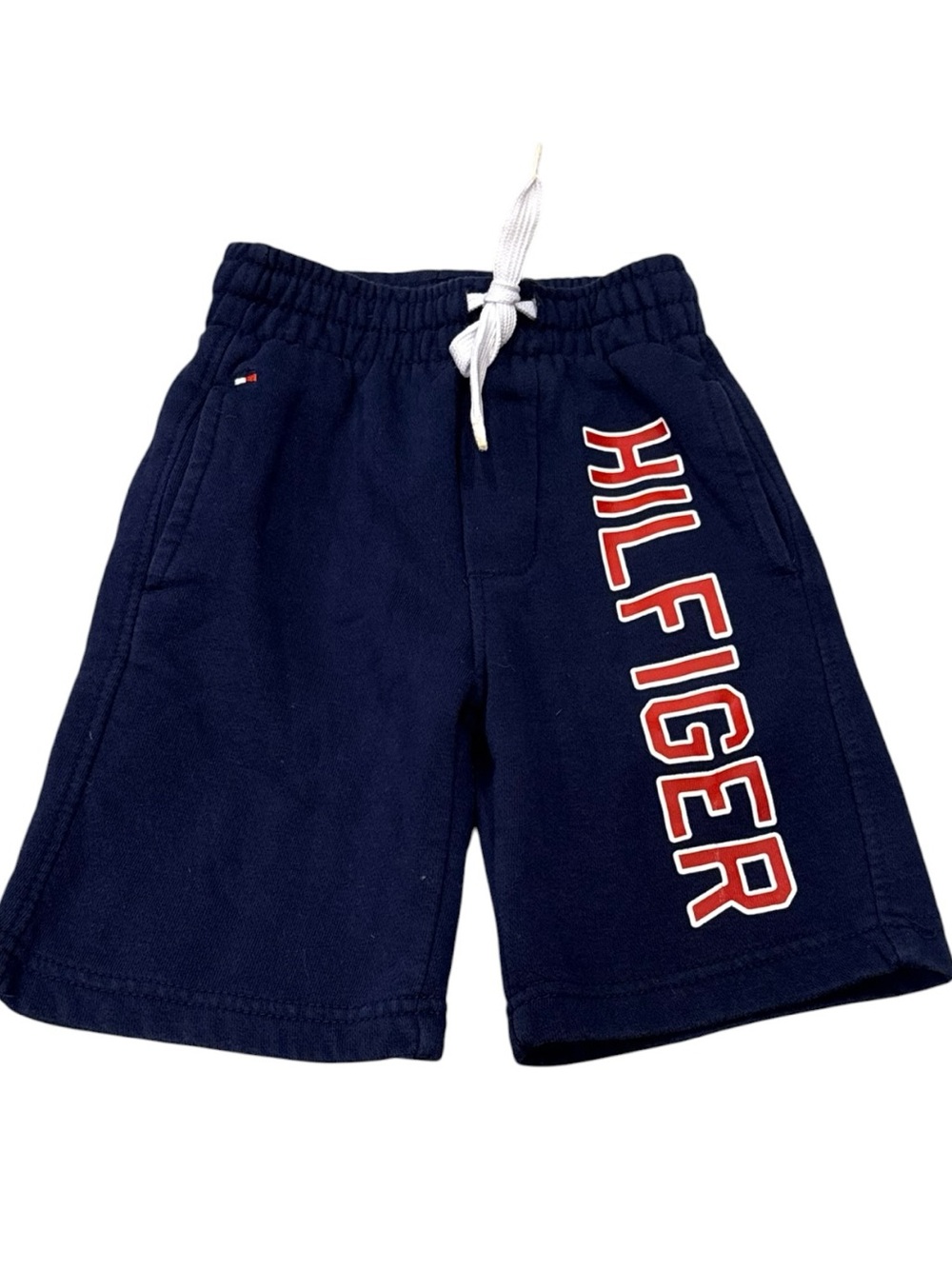 Tommy Hilfiger Boys Navy Sweat Shorts Fleece Logo Kids Toddler Size S 5T